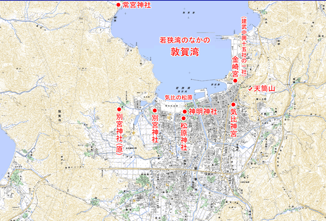 敦賀湾の地図