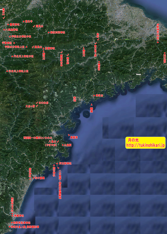 和歌山県南部の広域地図